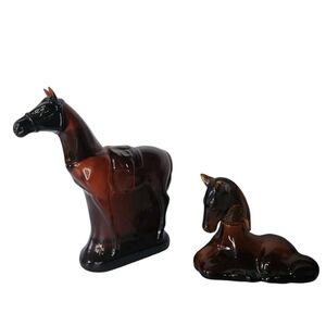 Vintage Avon Brown Horse Wild Country Bottle Set